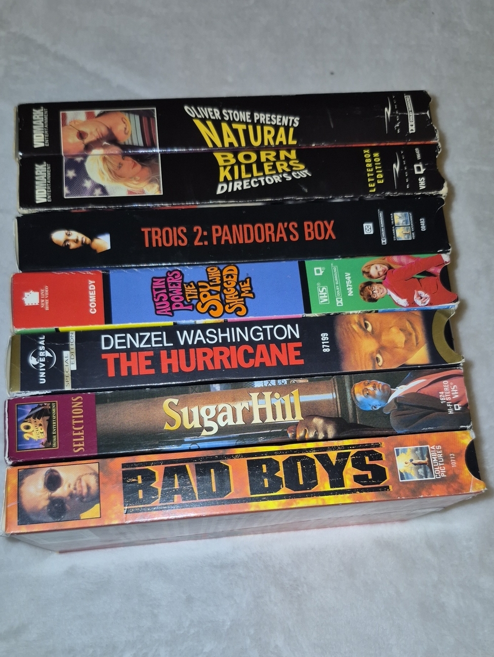 Classic Movie VHS Box Set - Assorted Titles in Black and Multicolor Spines